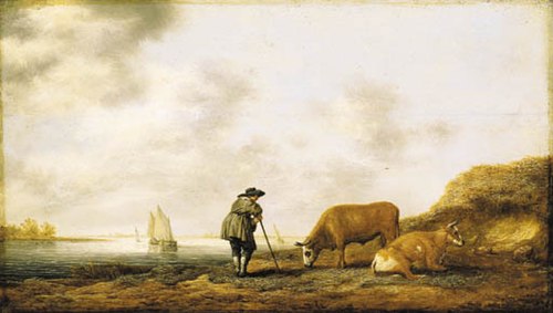 Herdsman and Two Cows, 1641, Aelbert Cuyp