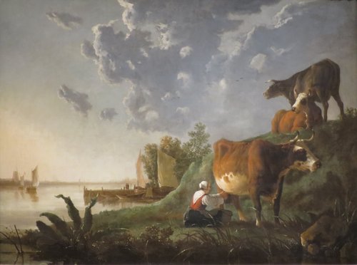 Evening in the Meadows, 1650, Albert Cuyp