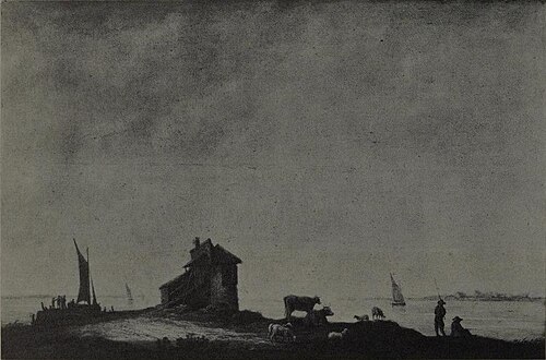River Scene with Small Tower, 1644, Aelbert Cuyp