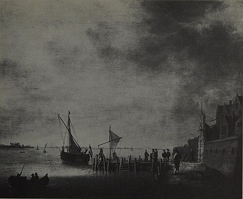 The Melkpoortje on the Dordrecht harbor, 1639, Aelbert Cuyp