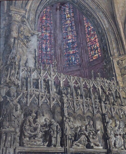 Intérieur de la cathédrale de Chartres, 1936, 1936, Henri Villain
