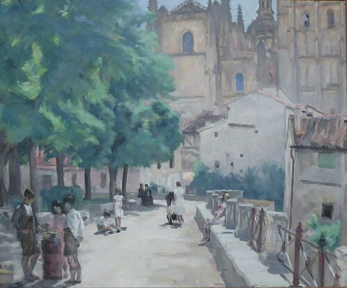 Espagne, place à Ronda, 1933, Henri Villain