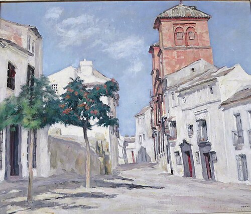 Espagne, rue à Ronda, 1933, Henri Villain