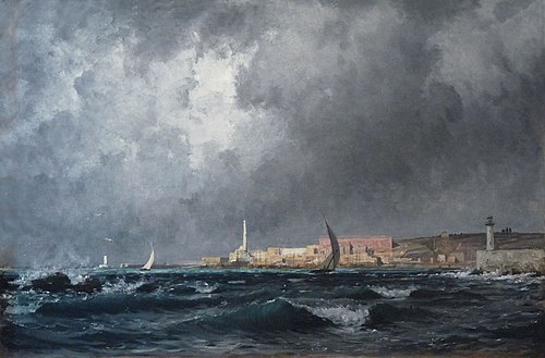 Entrée du port de Gênes, 1876, Henri Zuber