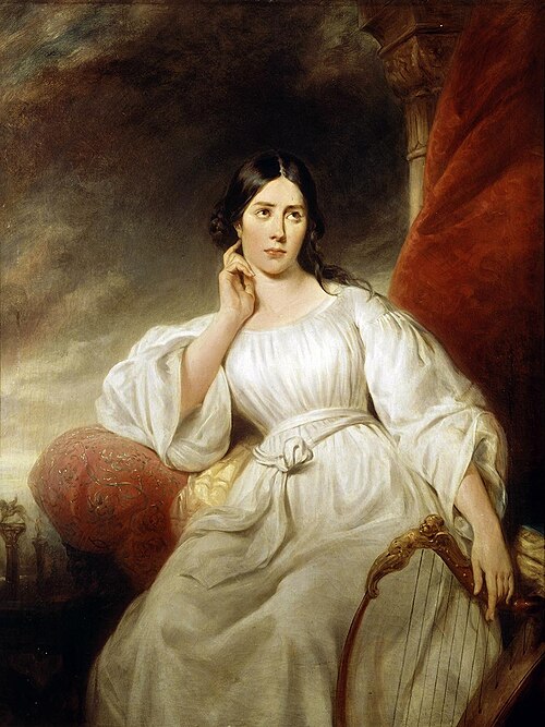 Portrait de Maria Malibran-Garcia (1808-1836), dans le rôle de Desdémone, 1830, Henri de Caisne