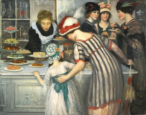 Dans la patisserie, 1911, Henry Caro-Delvaille