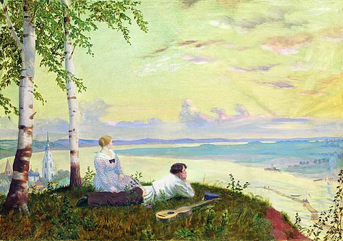 At Volga, 1922, Boris Koustodiev