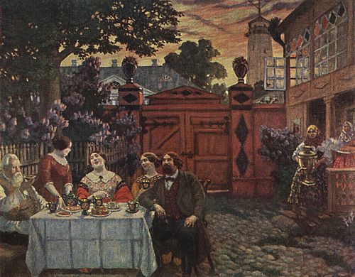 Teatime, 1913, Boris Koustodiev