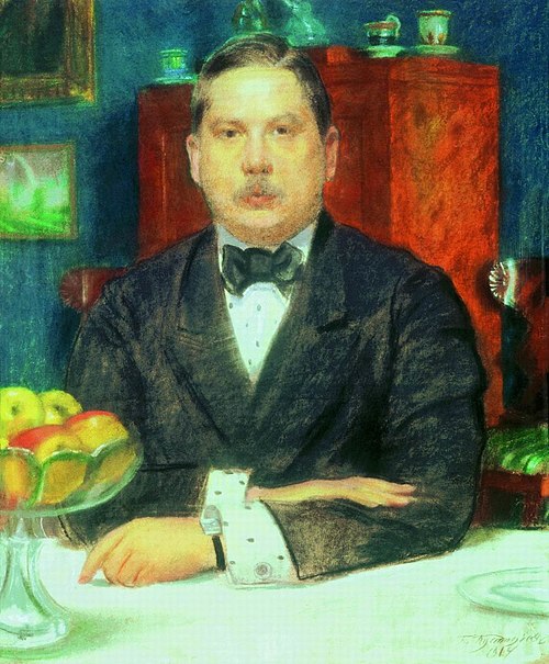 Portrait of Konstantin Somov, 1914, Boris Koustodiev