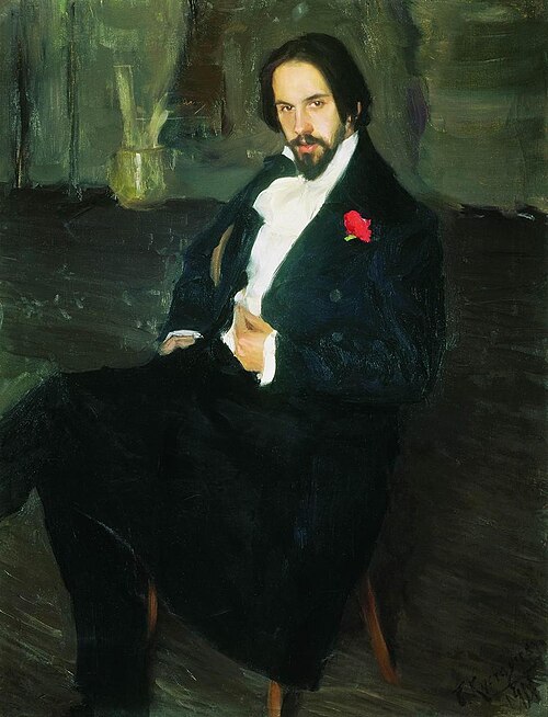 Porträt des Ivan Bilibin, 1901, Boris Koustodiev