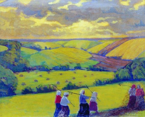 Сенокос, 1910, Boris Koustodiev