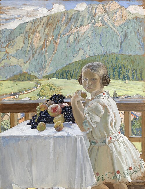 Portrait of Irina Kustodieva, 1911, Boris Koustodiev