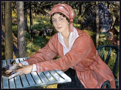 Portrait of Countess Grabowska, 1917, Boris Koustodiev