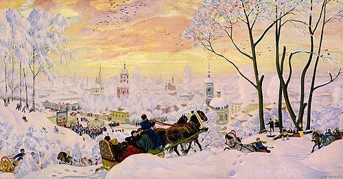 Pancake Week, 1916, Boris Koustodiev