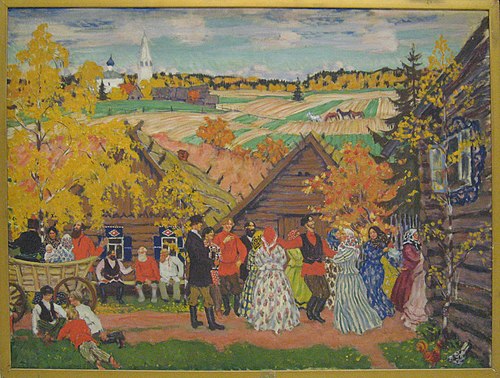 Village Festival, 1924, Boris Koustodiev