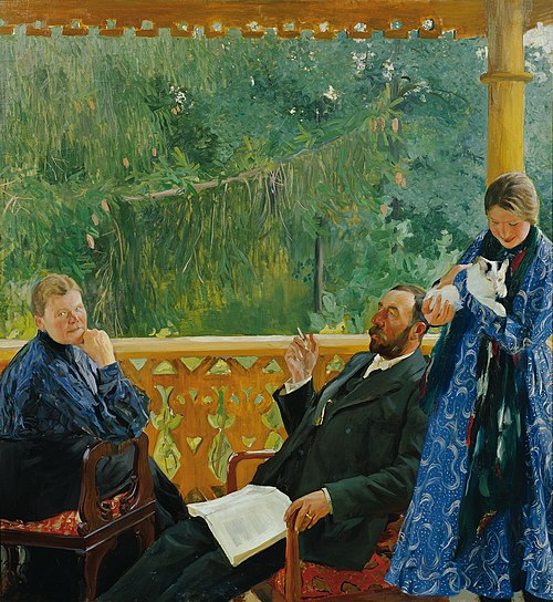 Portrait of the Polenow Family, 1904, Boris Koustodiev