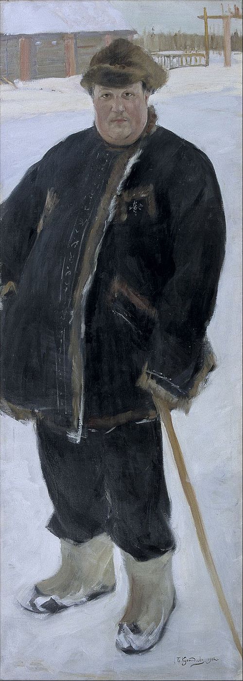 Portrait of landowner A P Warfolomev, 1902, Boris Koustodiev