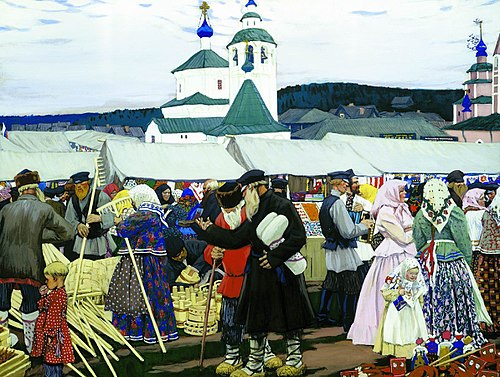La Foire, 1906, Boris Koustodiev