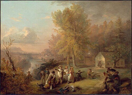 Dismissal of School on an October Afternoon, 1845, Henry Inman
