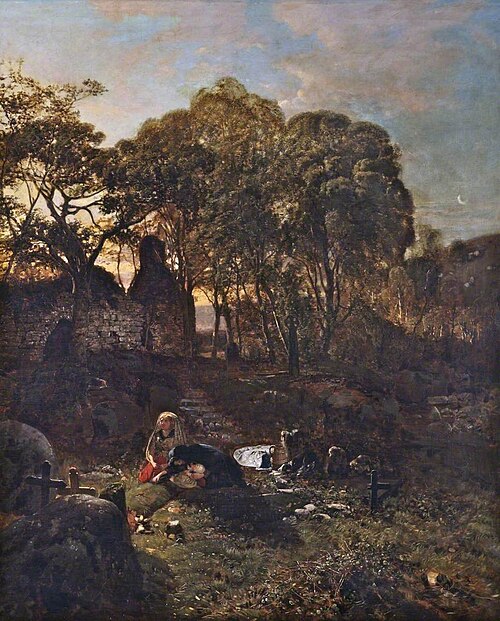 The Old Churchyard, 1846, Henry Mark Anthony