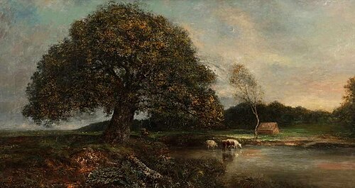 English river landscape, , Henry Mark Anthony