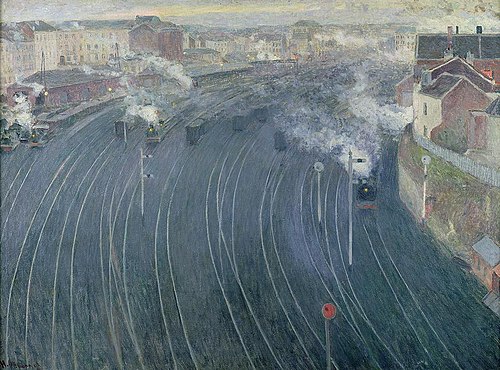 The Luxembourg Station in Brussels, 1903, Henry Ottmann