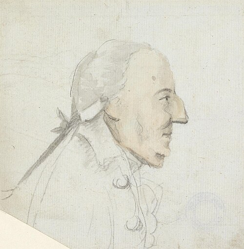 A Man wth a Large Nose: Profile Facing Right, Head and Shoulders, , Henry Bunbury