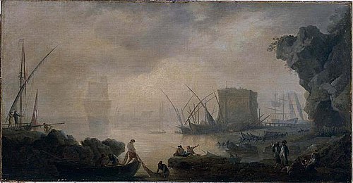 Marine, effet de brouillard, 1800, Jean Henry dit Henry d'Arles