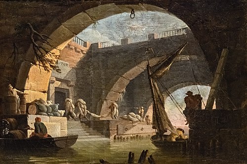 Magasin de blé au bord du Tibre, 1767, Jean Henry dit Henry d'Arles