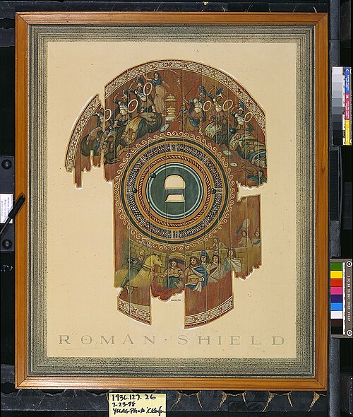 Wooden shield with Scenes from the Iliad (watercolor), 1935, Herbert Jacob Gute
