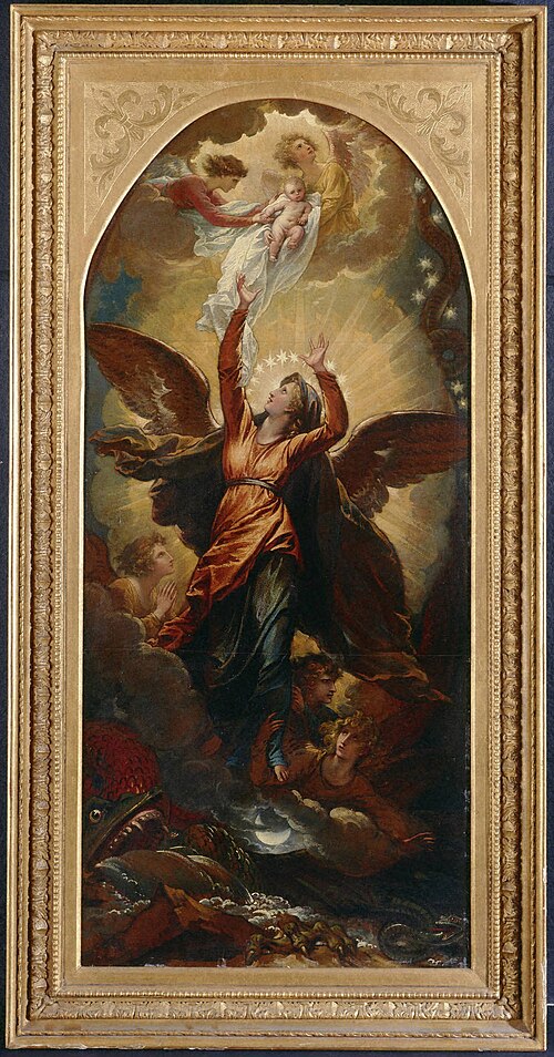 The Woman Clothed with the Sun Fleeth from the Persecution of the Dragon, 1797, Benjamin West