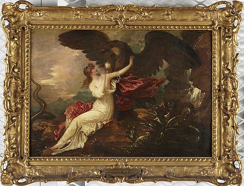 Eagle bringing cup to Psyche, 1802, Benjamin West