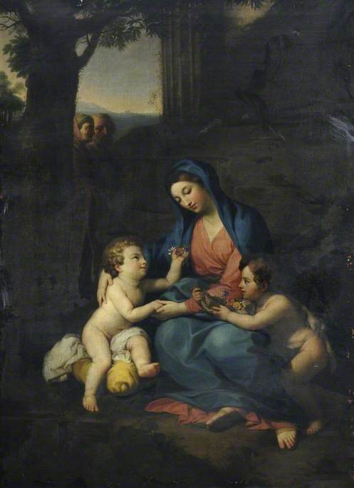 Virgin and Child with Saint John the Baptist (copy after Anton Raphael Mengs), , Benjamin West