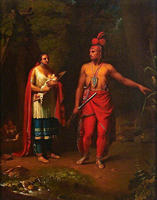 American Indian and Family, , Benjamin West