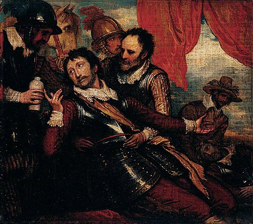 The Death of Sir Philip Sydney (study), 1799, Benjamin West