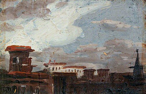 View of a Town (sketch), , Benjamin West