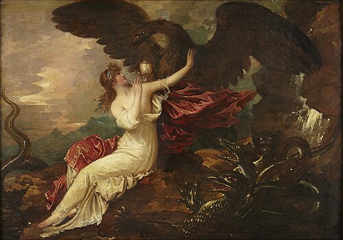 Eagle Bringing cup to Psyche, 1802, Benjamin West