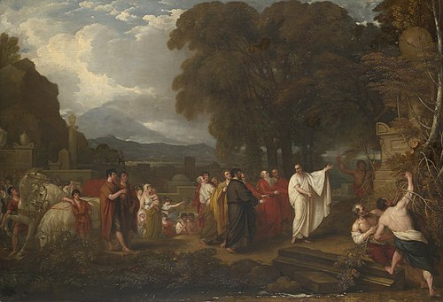 Cicero Discovering the Tomb of Archimedes, 1804, Benjamin West