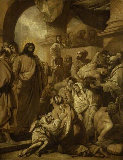 Christ healing the sick in the temple, 1780, Benjamin West