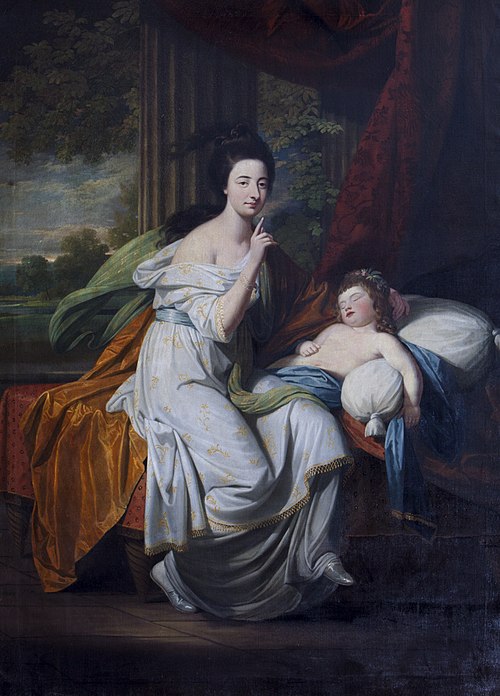 Jocosa Katerina Drury, Lady Cust (1748/9-1772) and her Niece Lady Caroline Hobart, later Lady Suffie, 1770, Benjamin West