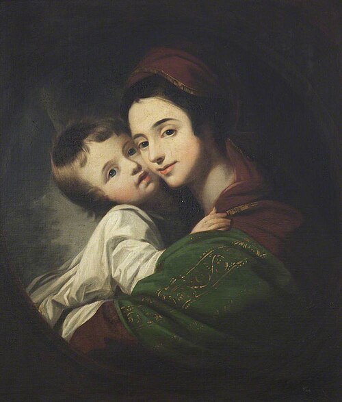 The Artist's Wife, Elizabeth Shewell, Mrs Benjamin West (1741-1814) and their Son Raphael Lamar West, 1770, Benjamin West