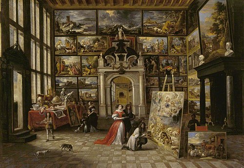 A Picture Gallery with Fashionable Visitors, 1664, Hieronymus Janssens