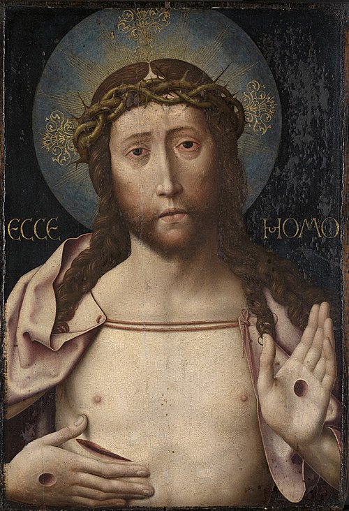 Christ showing his wounds (John 20: 25-26), 1450, Dirk Bouts
