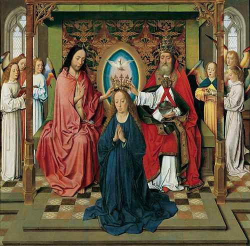 De kroning van Maria met engelen, 1450, Dirk Bouts