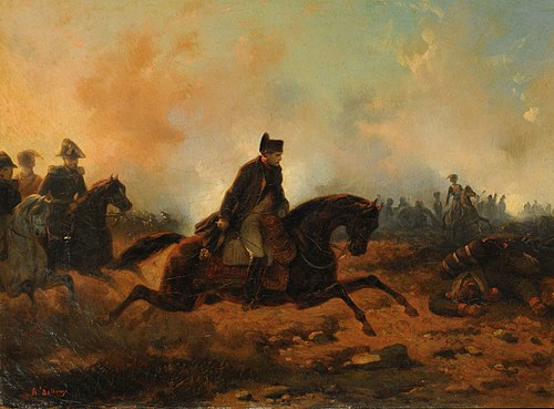 Napoleón chargeant a Waterloo (Napoleón a la carga en Waterloo), , Hippolyte Bellangé
