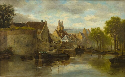 O.L.Vrouwewal Maastricht, Pesthuis en de 'Vief köp', 1916, Willem van der Vliet