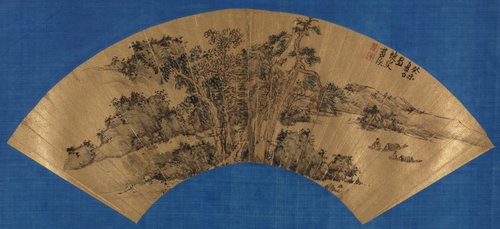 蓝瑛山水扇页, , Lan Ying