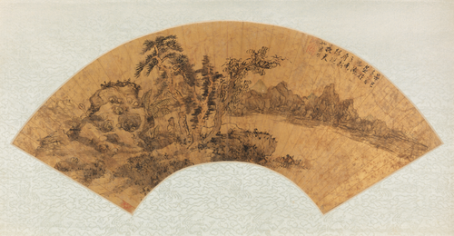 蓝瑛山水扇页, , Lan Ying