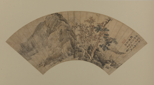 蓝瑛山水扇, , Lan Ying