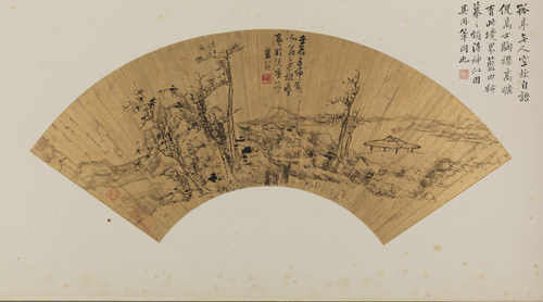 蓝瑛山水扇页, , Lan Ying